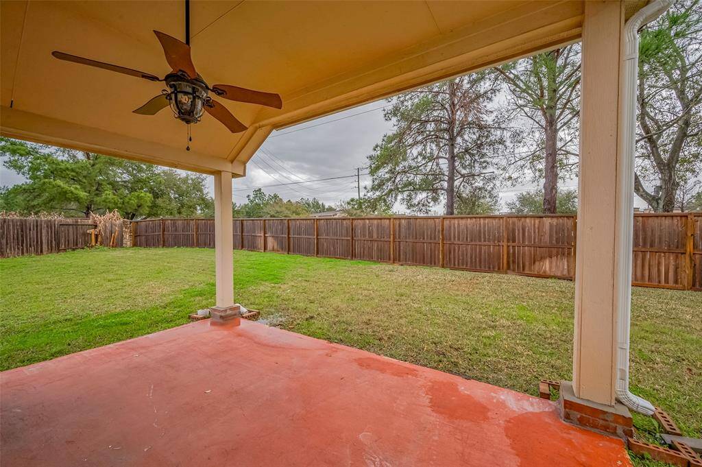 Covered back patio