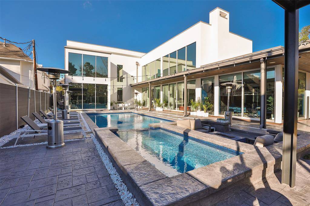 Welcome to your very own backyard resort pool, spa and cabana plumbed for outdoor kitchen.