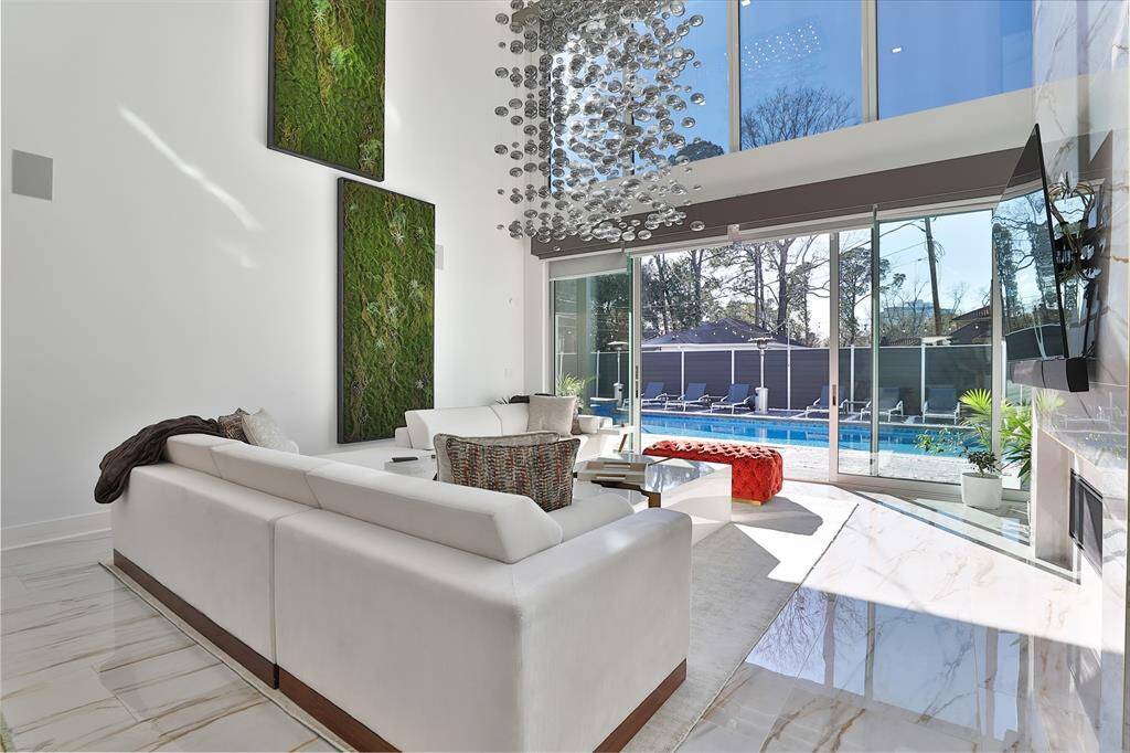 Almost every room in the property overlooks the back yard oasis.
