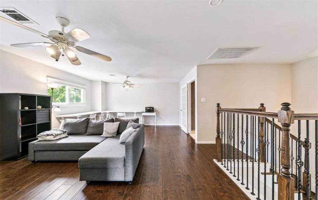 Make this area upstairs a second living area or game room