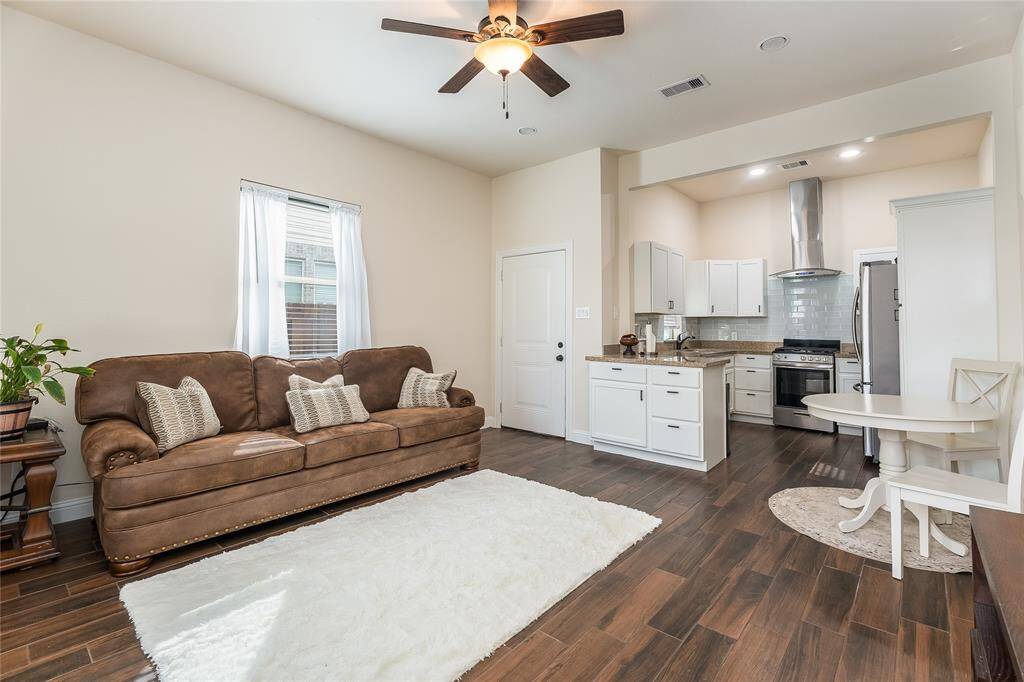 Living room, breakfast nook, and full kitchen included in the inlaw suite