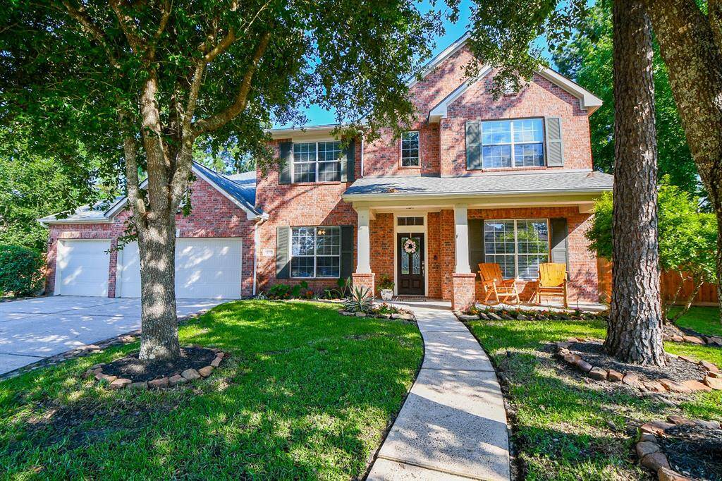 Inviting entrance with a charming patio.