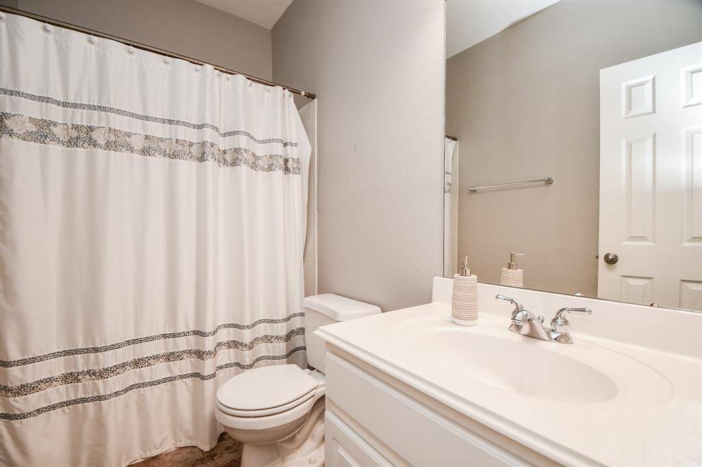 Convenient first-floor bathroom for easy access.