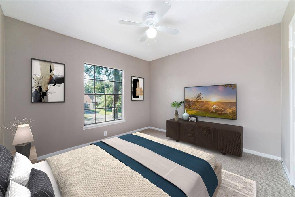 The secondary bedrooms boast enough space for each to be a private retreat for a restful night’s sleep, a quiet spot to study, or lounging at the end of the day. Neutral décor tones provide the perfect canvas to personalize to your taste. Virtually staged.
