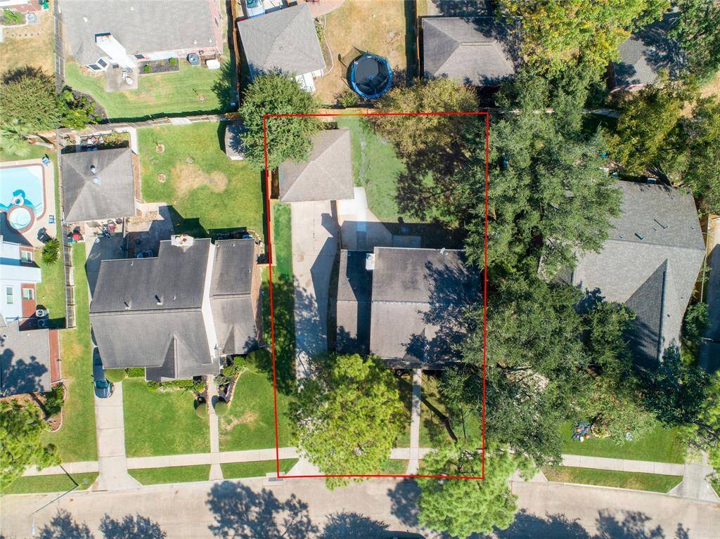 Bird's eye view of 15414 Freestone Peach Ln.