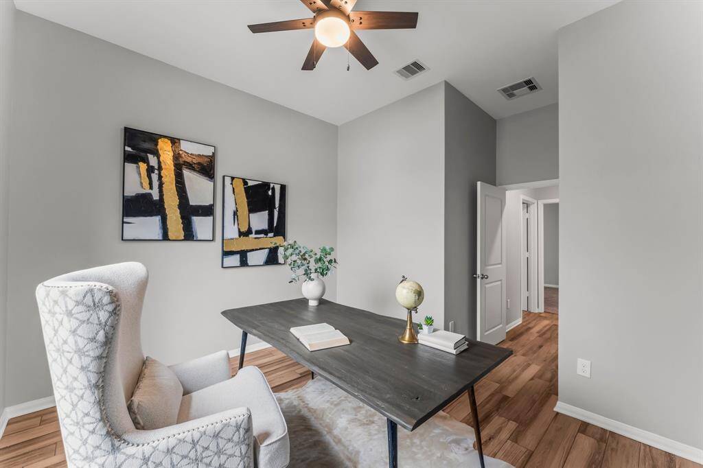 Beautiful, versatile bedroom with walk-in closet perfect as an office, bedroom, or flex space