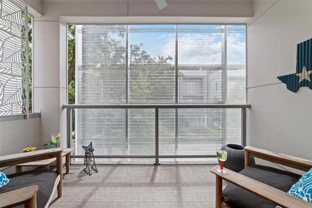 Large living room wood privacy deck where you’ll delight in the architectural LED lighting system privacy screen that changes color on demand.