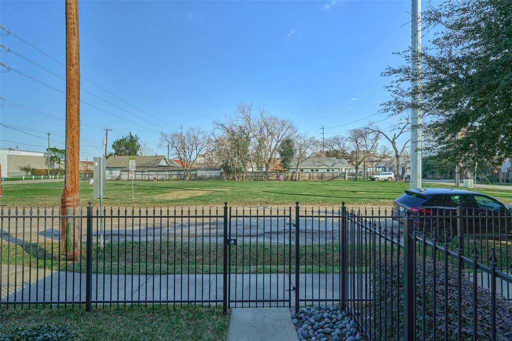 Directly in front is an open field, no neighbors obstructing your view