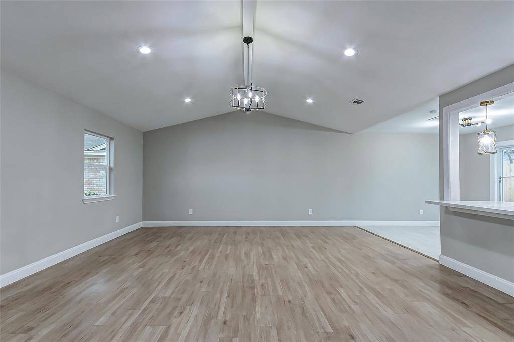 Recess lighting throughout living room area