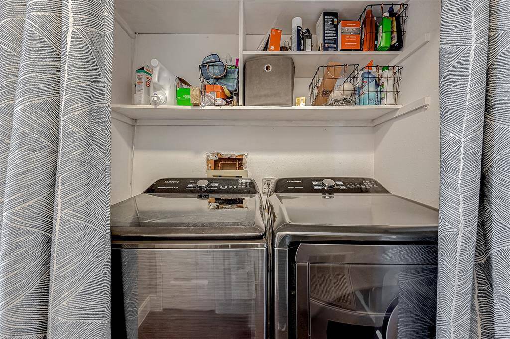 Located upstairs, laundry sits in the perfect location serving each of the bedrooms.