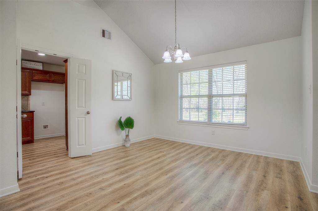 Dining room in the front entry of the home