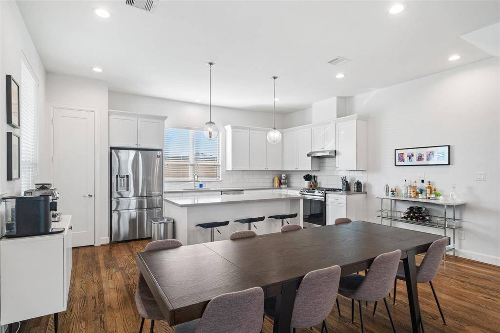 Dining room, spacious area with ample room for a 10 person table