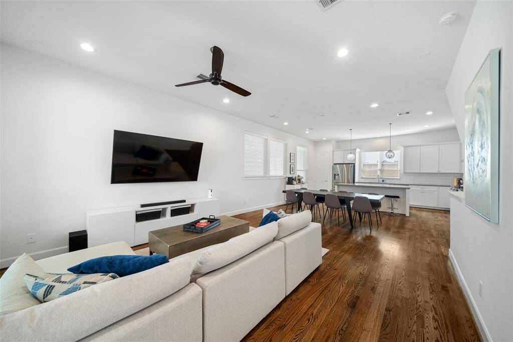 Alternate angle of Living area, featuring open concept living.