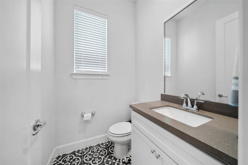 Half bath on second floor.