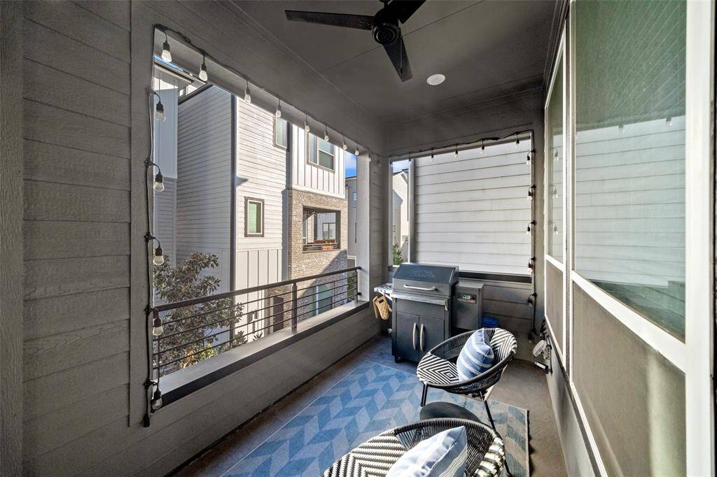 Spacious Balcony is private and relaxing.