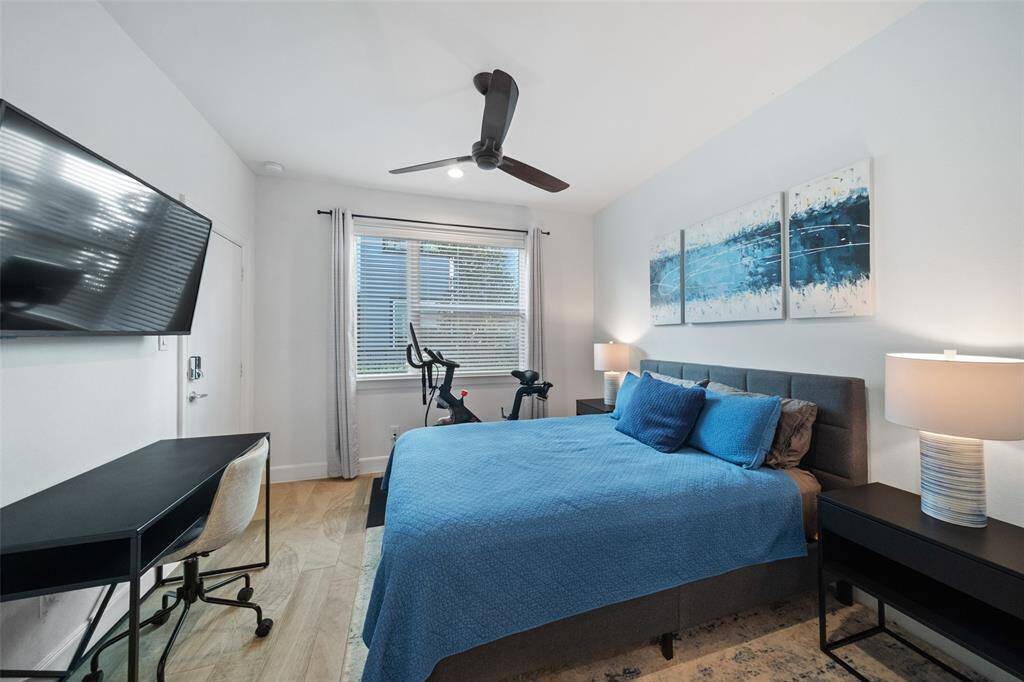 First floor bedroom, featuring private entrance door.