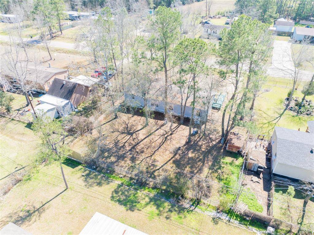 Ariel view of backyard