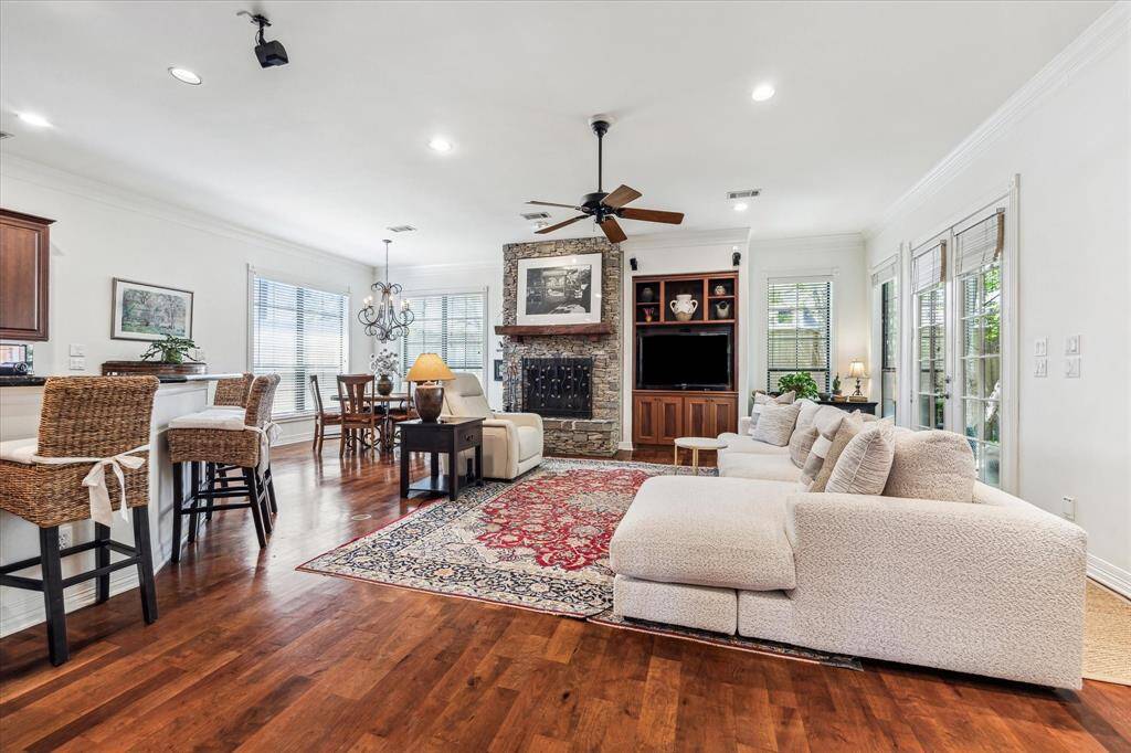 French doors allows access to the backyard.