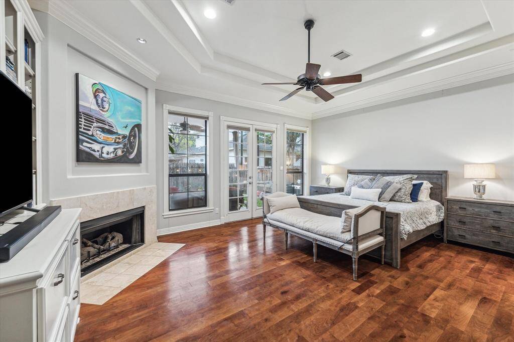 This spacious primary bedroom gives you privacy away from guest and or children.