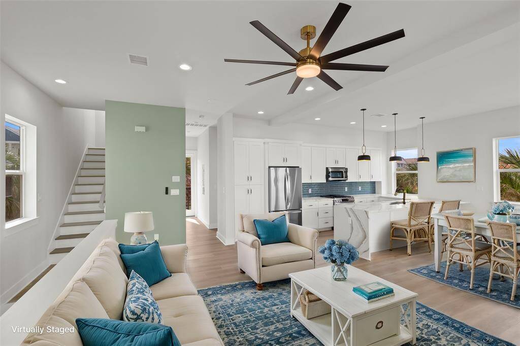 Virtually staged common area