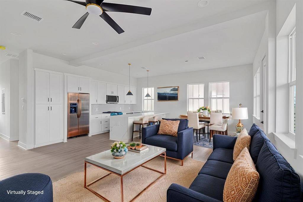Virtually staged common area