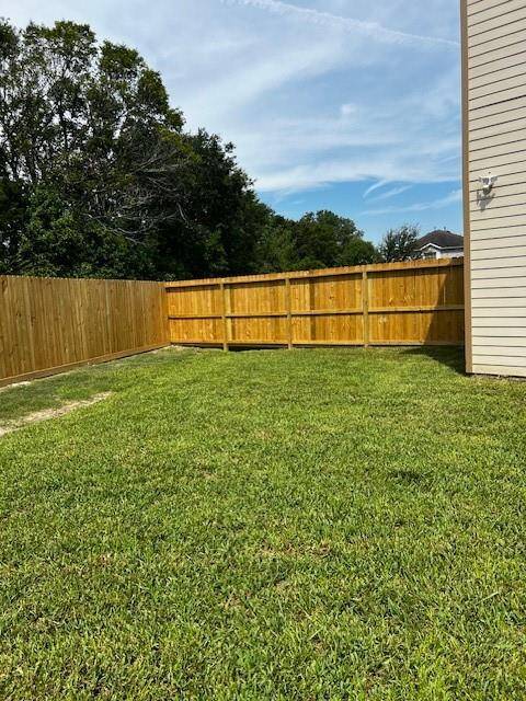 Left side of backyard