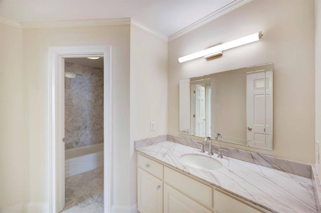 Secondary Bath with private wet area on third floor.