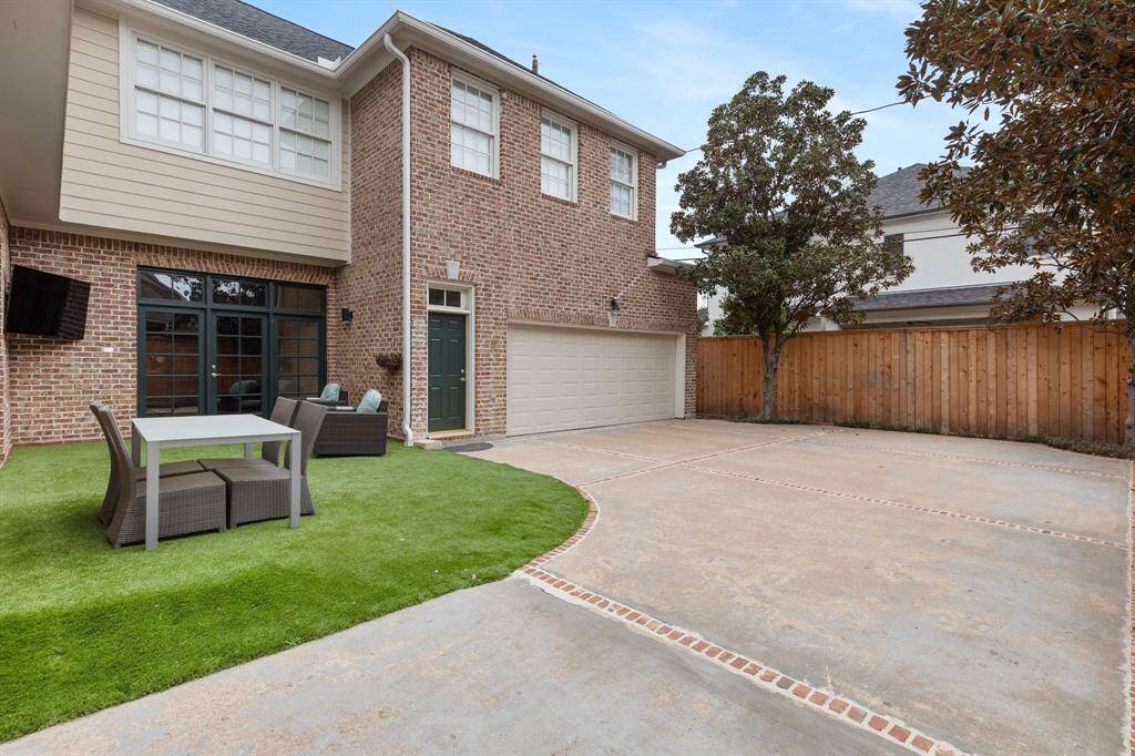 Double driveway for parking behind gated entrace