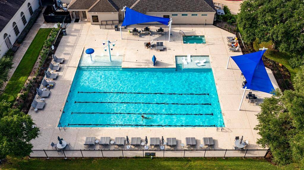 Neighborhood Junior Olympic size swimming pool.