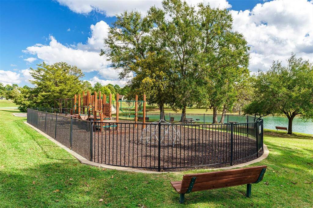 Park with walking trails with water views.