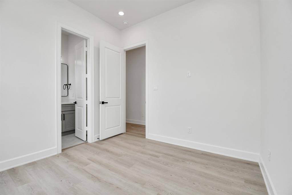 The third bedroom is designed for privacy and comfort, featuring its own dedicated bathroom and closet. This thoughtful layout makes it ideal for guests or family members, offering them a private retreat within the home.