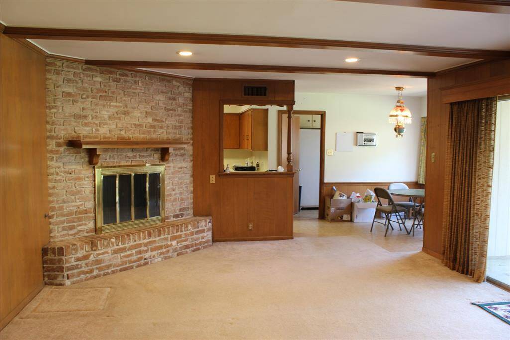 Kitchen is partially opened to the family room.