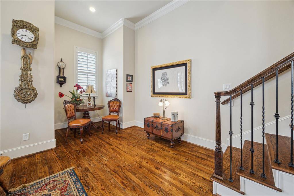 At the base of the stairs is a charming Reading Nook.  Speaking of stairs, shall we go up them?