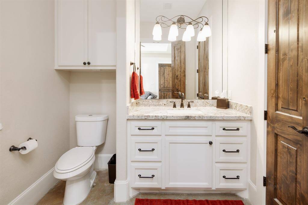 Site built cabinetry ensures ample storage space.