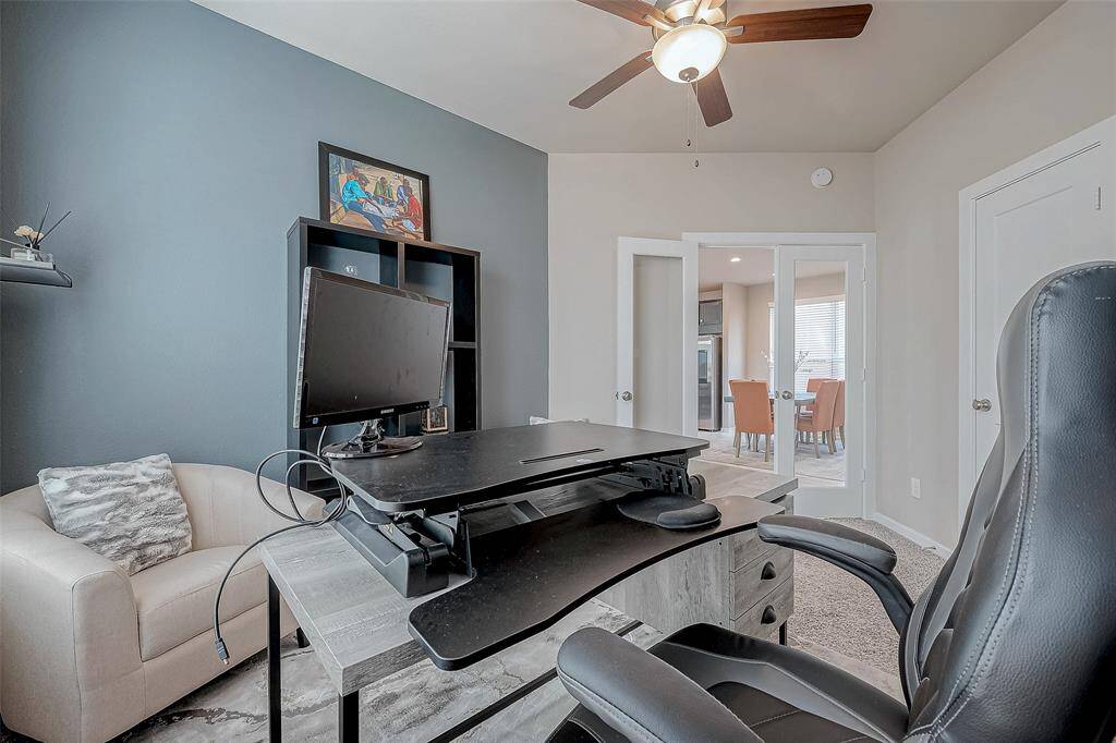 Home office on the first floor that can be a flex space for whatever you may need