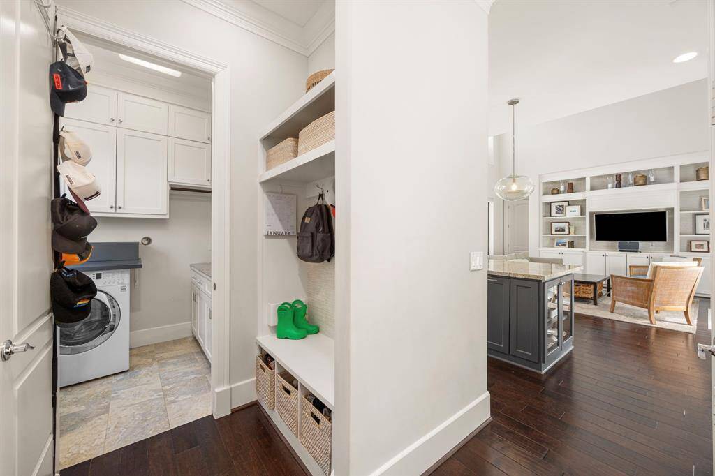From garage entrance facing laundry room.