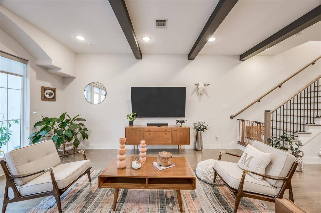 Bright contemporary open spaces with a touch of rustic warmth.