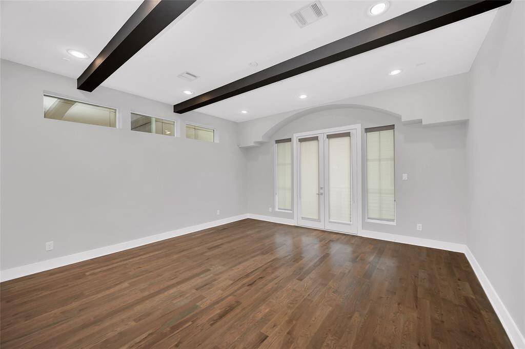 Open the living room balcony doors and bring the outdoors in.