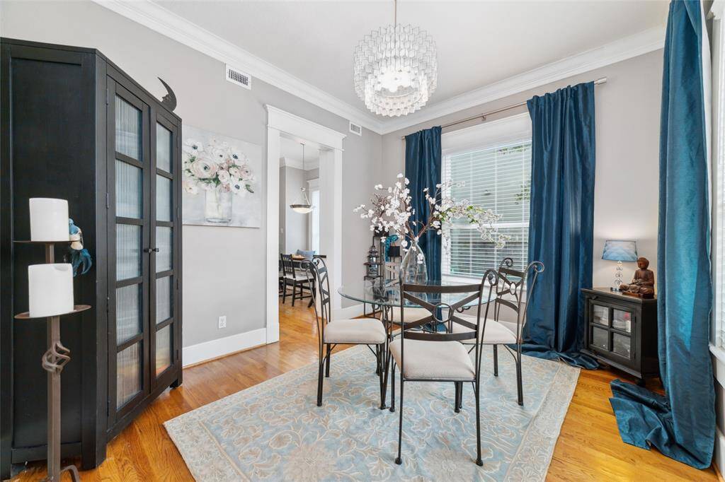 Step into the formal dining room, where sophistication meets comfort. Welcoming atmosphere for both everyday meals and special occasions.
