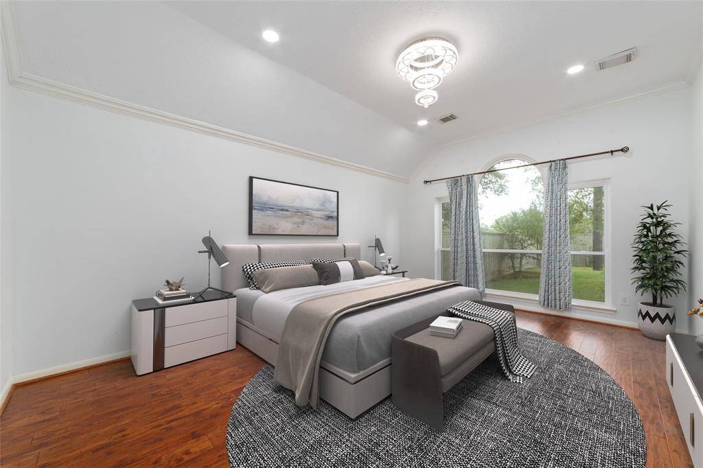primary bedroom. VITUAL STAGING