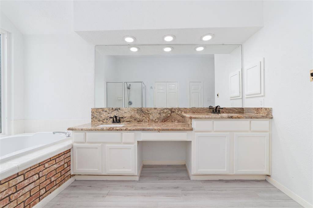 Primary bathroom with double sinks