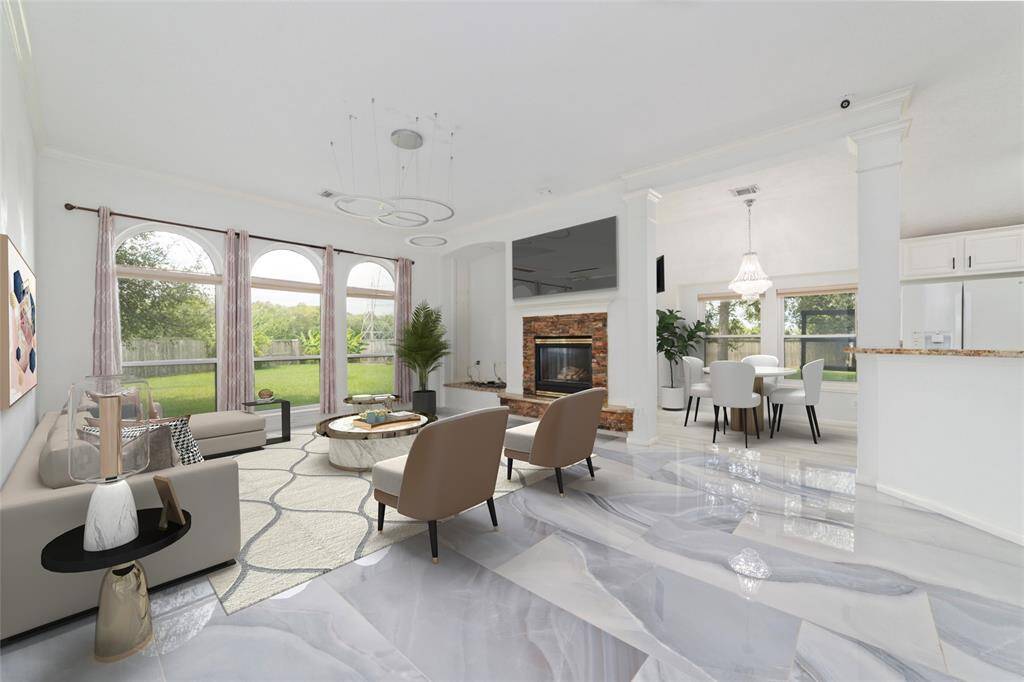 Family room. VIRTUAL STAGING