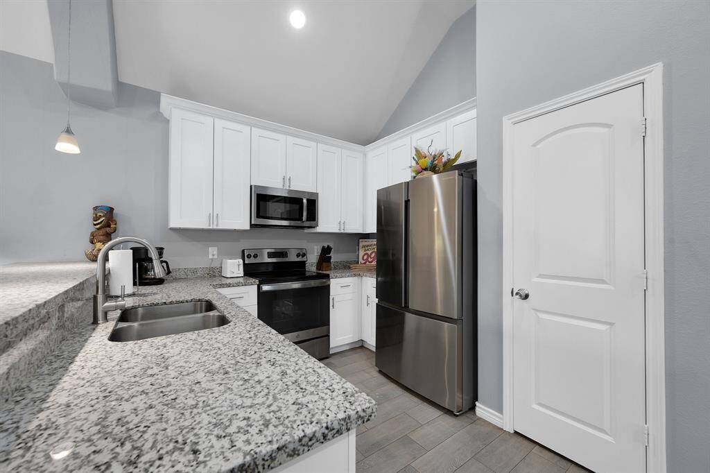 True granite counter tops.