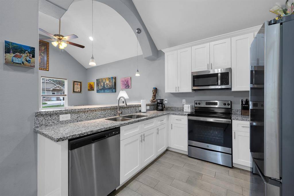 Stainless steel appliances.