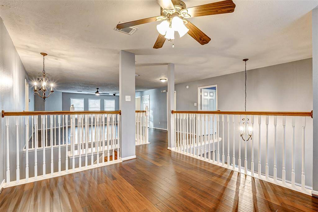 The impressive upstairs offers endless possibilities. It features a huge game room, along with a versatile 10x12 flex space that's perfect for a home gym, playroom, or home office.
