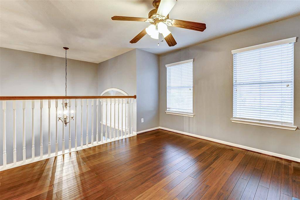 This home offers the ability to have two separate home office spaces. Use the living room downstairs as well as this space upstairs.