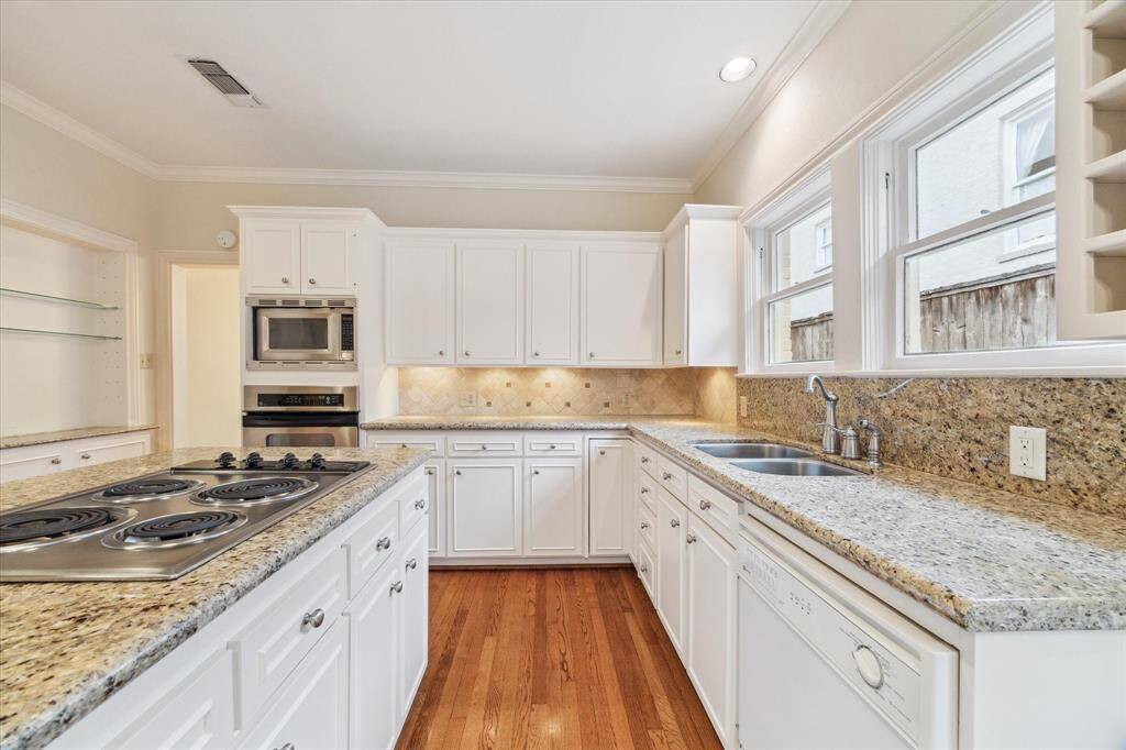 Stainless appliances and an abundance of storage are the highlights of this functional space.