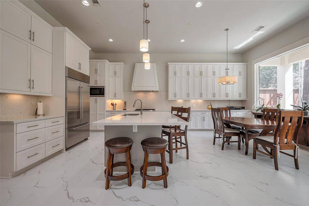 Dream Kitchen with central island, sub-zero fridge