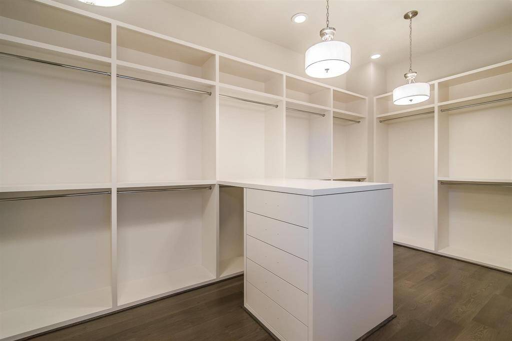 Custom walk in primary closet
