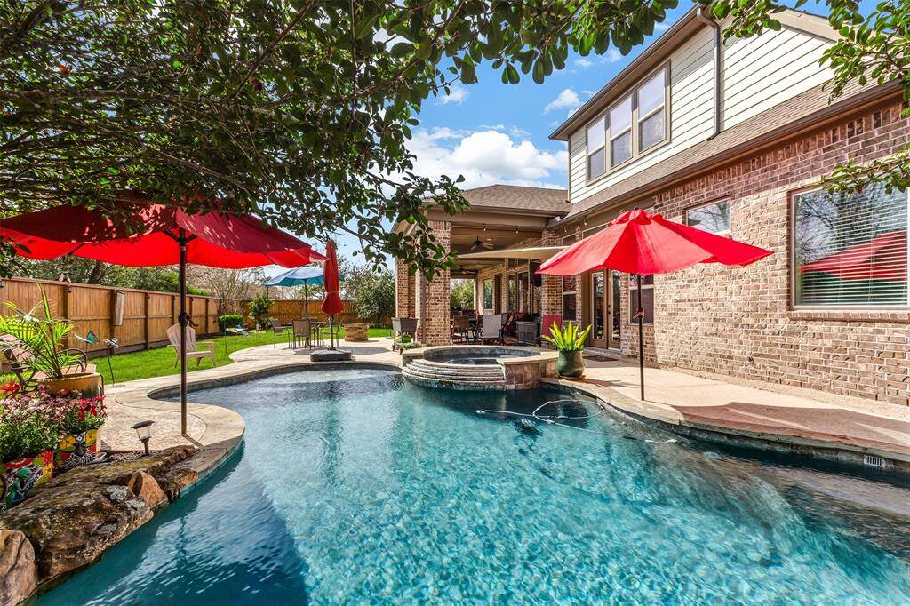 The pool is equipped with a chiller to keep the water cool when the summer temps are high.